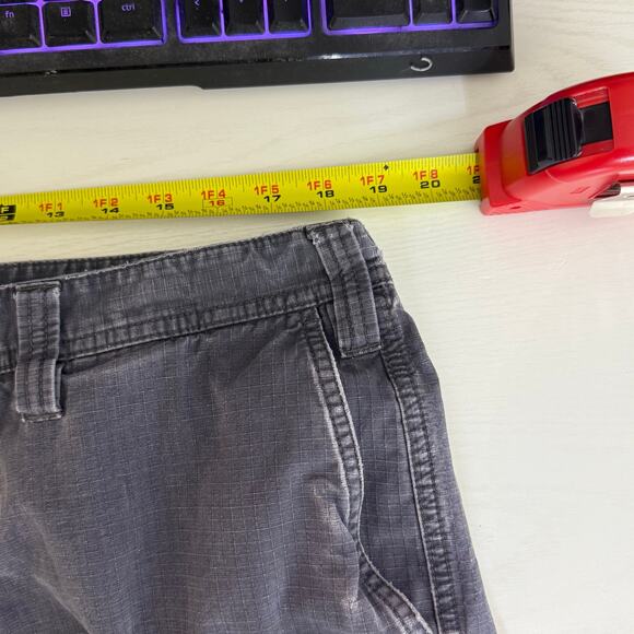 Vintage Y2K Eddie Bauer gray Cargo Shorts Ripstop Rugged Men's 38 - Picture 6 of 8